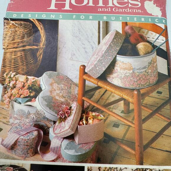 Uncut Better Homes Butterick 6656 Fabric Box Pattern 1988 Round Oval Heart Shape - Picture 4 of 8